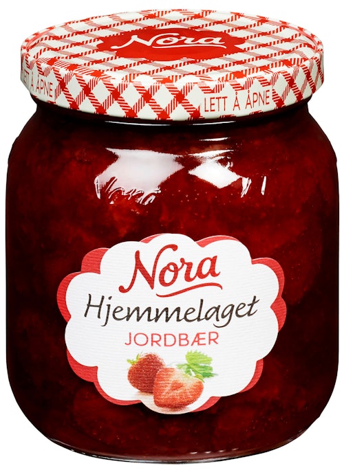 Nora Jordbærsyltetøy Hjemmelaget 400 g