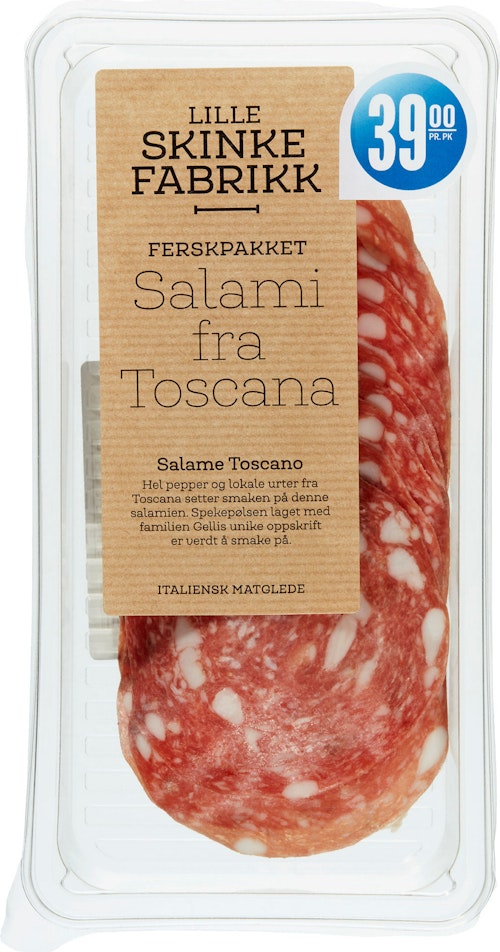Bilde: © Lille Skinkefabrikk / Kolonial.no Lille Skinkefabrikk Salami Toscana Speket 60 g