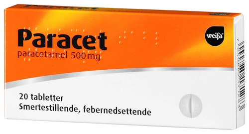 Bilde: © Weifa / Kolonial.no Weifa Paracet Tablett 500mg, 20 stk