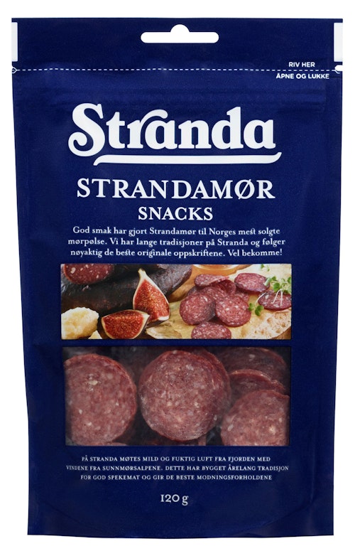 Bilde: © Stranda / Oda Stranda Strandamør Snacks 120 g