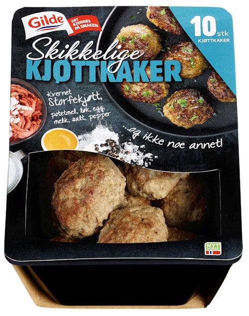 Bilde: © Gilde / Kolonial.no Gilde Skikkelige Kjøttkaker 10 stk, 500 g