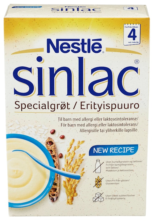 Bilde: © Nestlé / Kolonial.no Nestlé Spesialgrøt Sinlac Fra 4 mnd, 500 g