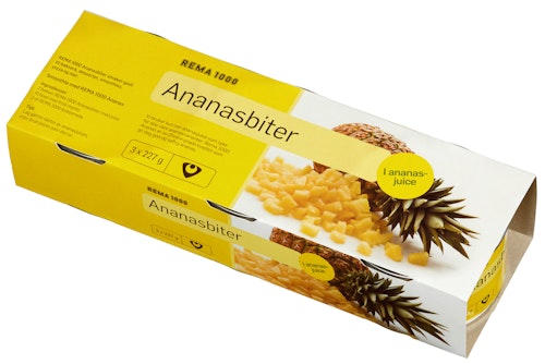 Bilde: © REMA 1000 / Kolonial.no REMA 1000 Ananas i Biter 681 g