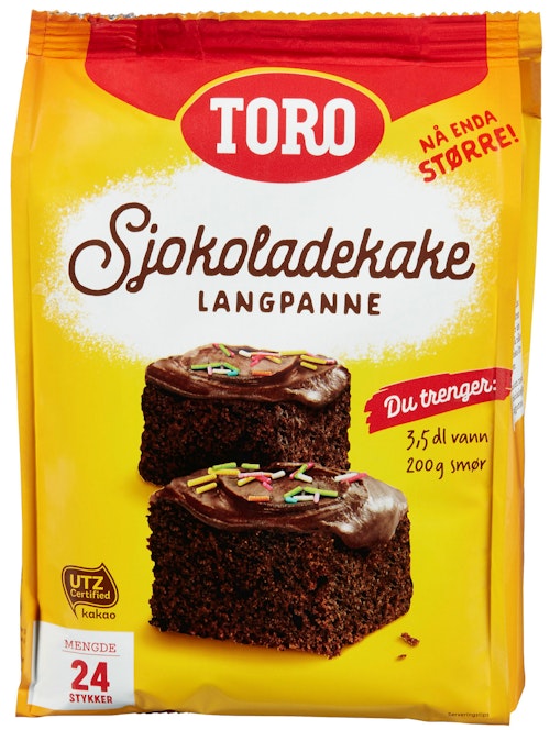 Bilde: © Toro / Kolonial.no Toro Sjokoladekake Langpanne, 854 g