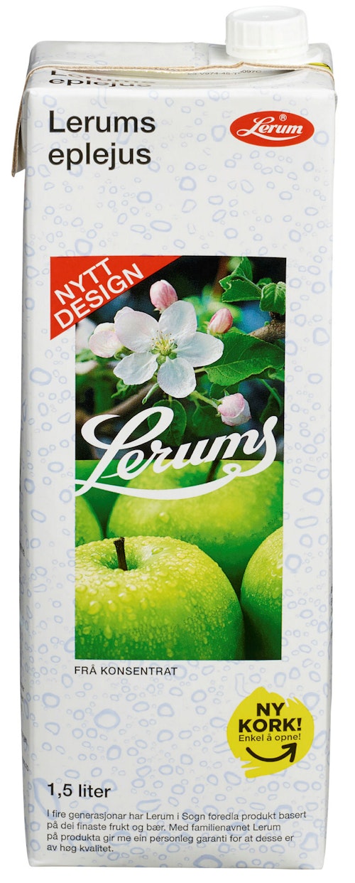 Bilde: © Lerum / Kolonial.no Lerum Eplejuice 1,5 l