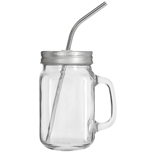 Bilde: © Clas Ohlson / Oda Clas Ohlson Glasskrus med lokk & sugerør