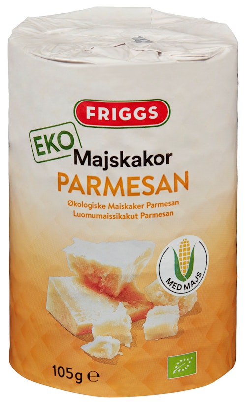 Bilde: © Friggs / Kolonial.no Friggs Friggs Maiskaker Parmesan Økologisk, 105 g
