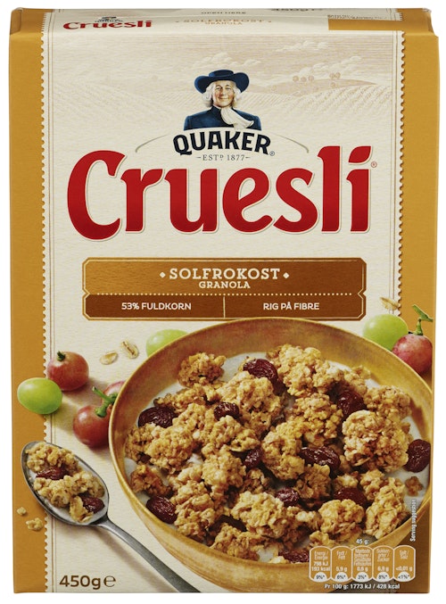 Bilde: © Quaker / Oda Quaker Crusli Solfrokost 450 g