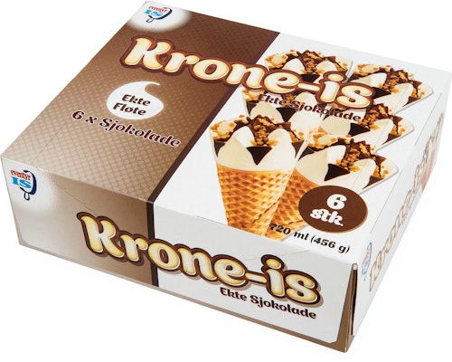 Bilde: © Eventyr Is / Kolonial.no Eventyr Is Krone-Is Sjokolade 5 x 120ml, 720 ml
