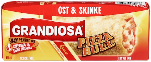 Bilde: © Grandiosa / Kolonial.no Grandiosa Grandiosa Pizzarull Ost & Skinke, 155 g