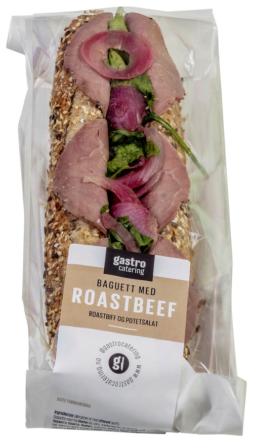 Bilde: © Gastro Kitchen / Kolonial.no Gastro Kitchen Fersk Baguette Med Roastbeef 220 g