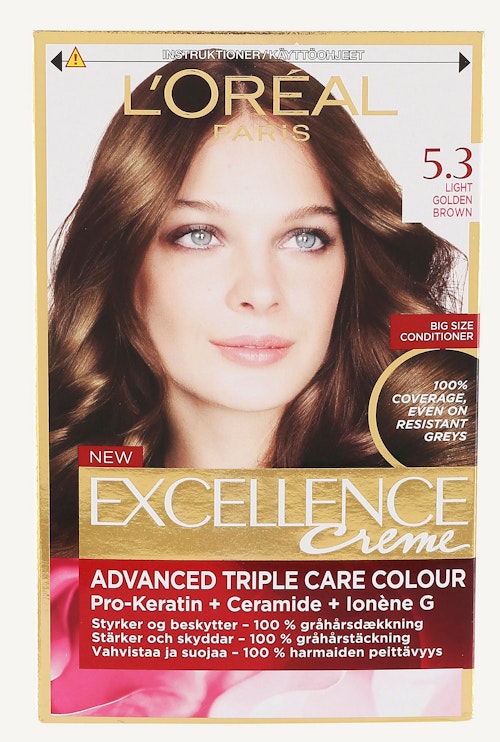 Bilde: © L'Oreal / Kolonial.no L'Oreal Excellence 5,3 Lys Gyldenbrun 1 stk