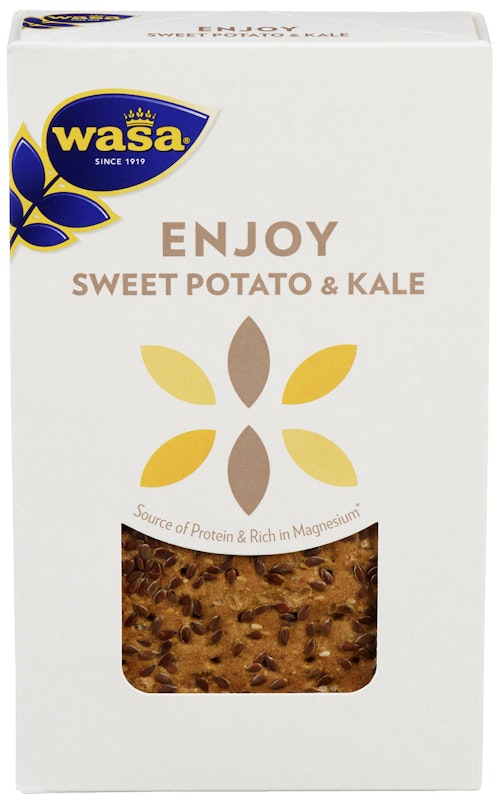 Bilde: © Wasa / Kolonial.no Wasa Enjoy Søtpotet & Grønnkål 150 g