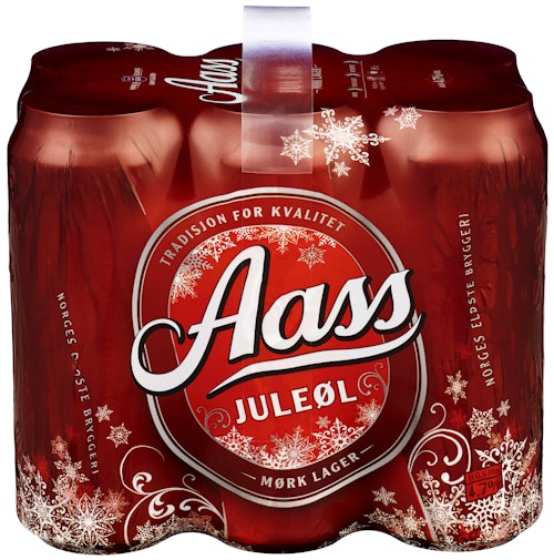 Bilde: © Aass Bryggeri / Kolonial.no Aass Bryggeri Aass Juleøl 6 x 0,5l, 3 l