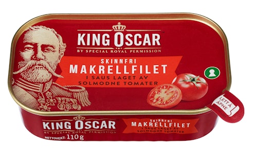 Bilde: © King Oscar / Kolonial.no King Oscar Makrell i Tomat 110 g