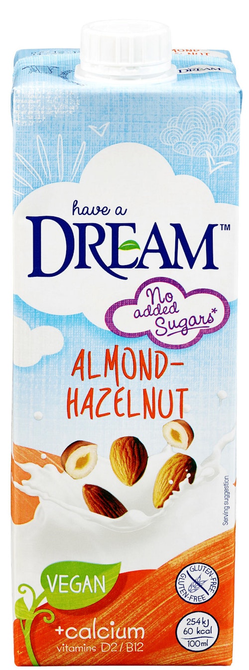 Bilde: © Dream / Kolonial.no Dream Mandel & Hasselnøttdrikk Med Kalsium, 1 l