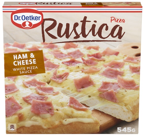 Bilde: © Dr. Oetker / Oda Dr. Oetker Rustica Pizza Ham & Cheese, 545 g