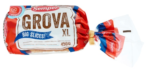 Bilde: © Semper / Kolonial.no Semper Grovbrød Xl Glutenfri, 450 g