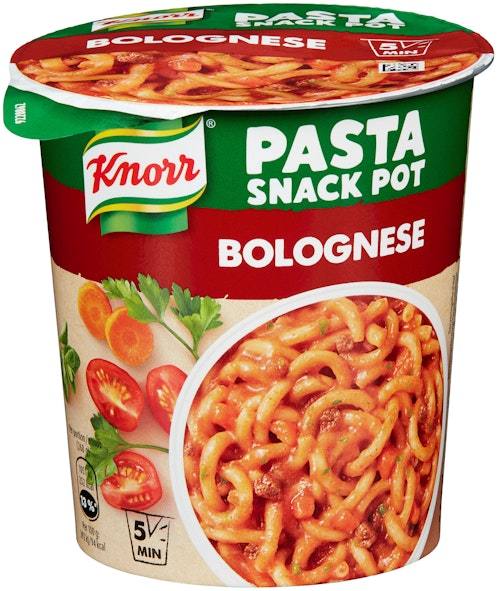 Bilde: © Knorr / Kolonial.no Knorr Pasta Bolognese Smårett i Kopp, 68 g