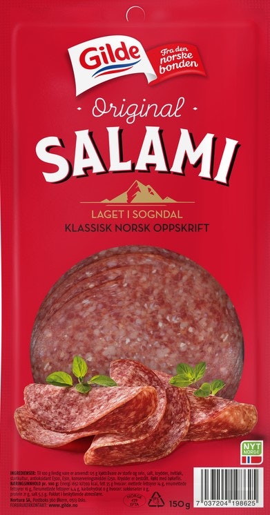 Bilde: © Gilde / Kolonial.no Gilde Salami Skivet 150 g