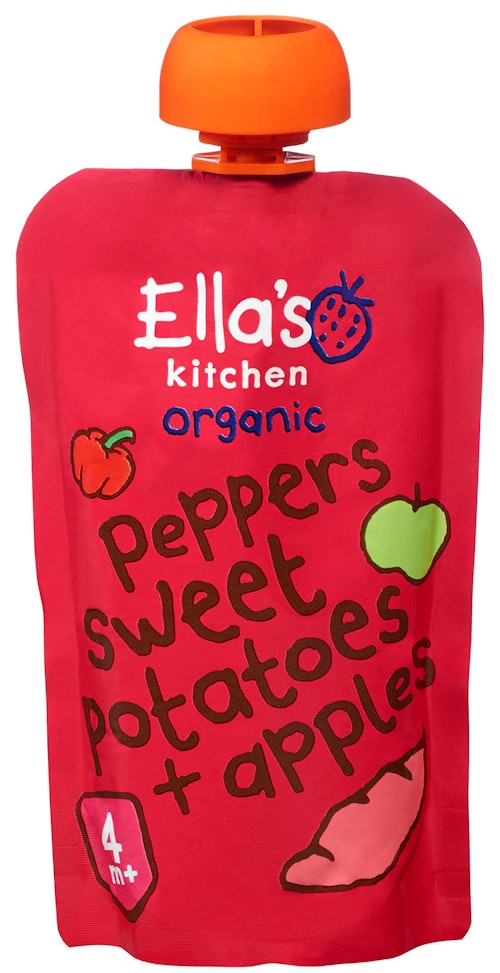 Bilde: © Ella's Kitchen / Kolonial.no Ella's Kitchen Paprika Søtpotet + Eple Fra 4 mnd, 120 g