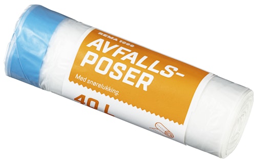 Bilde: © REMA 1000 / Oda REMA 1000 Avfallspose med Snøring Klar, 40l, 15 stk