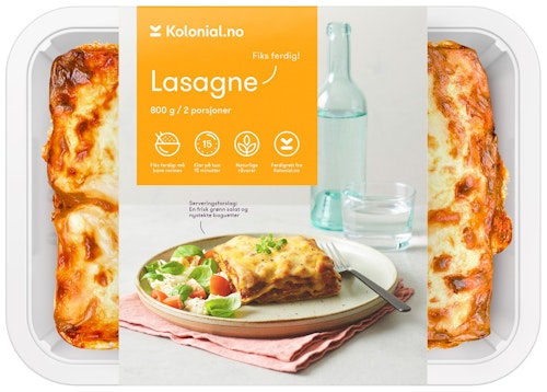 Bilde: © Gastro Kitchen / Kolonial.no Gastro Kitchen Lasagne Fiks ferdig, 2 Porsjoner, 800 g