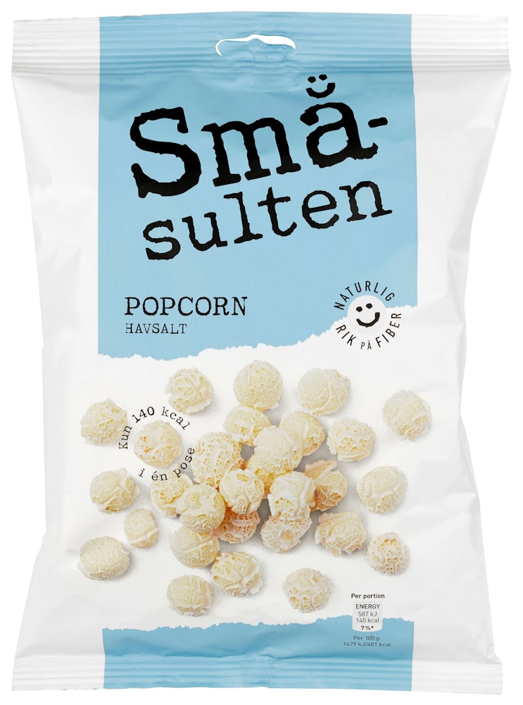 Polly Småsulten Popcorn med Havsalt