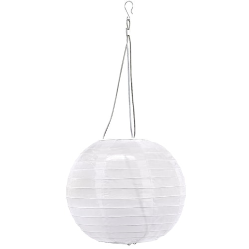 Bilde: © Clas Ohlson / Oda Clas Ohlson Risball med solcelle Hvit, 20 cm, 1 stk