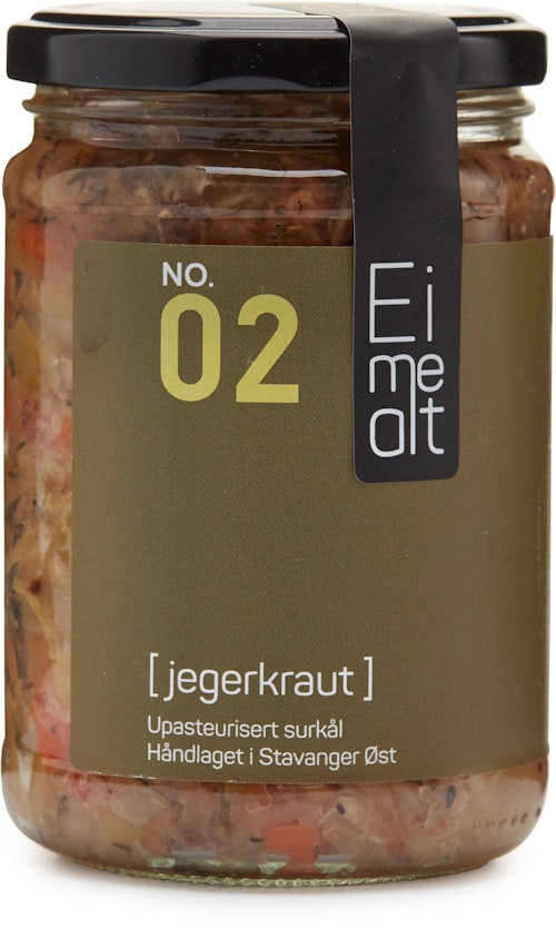 Jegerkraut Upasteurisert Surkål, 390 ml