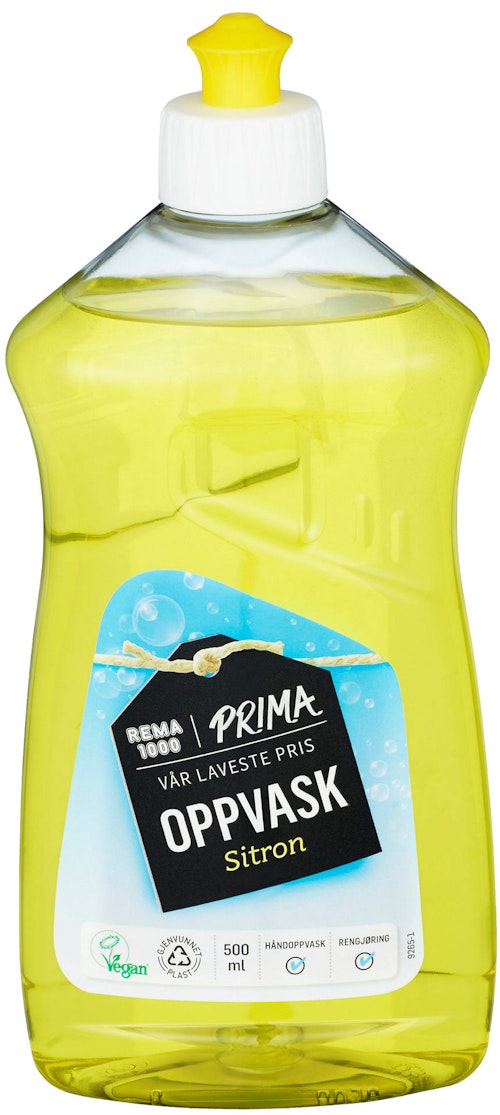 Bilde: © REMA 1000 / Kolonial.no REMA 1000 Oppvaskmiddel Sitron 0,5 l