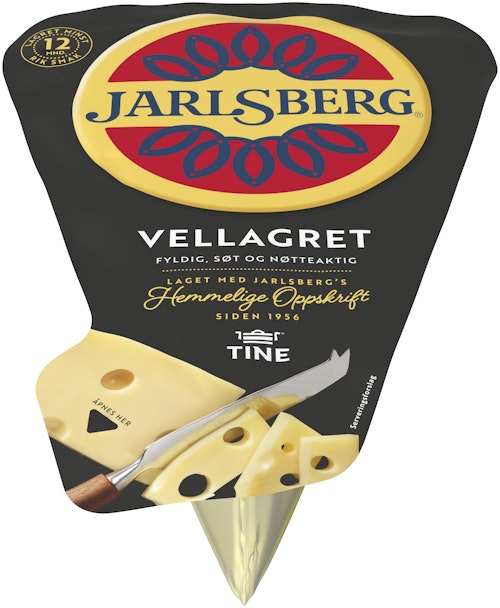 Bilde: © Tine / Oda Tine Jarlsberg Vellagret ca. 520 g