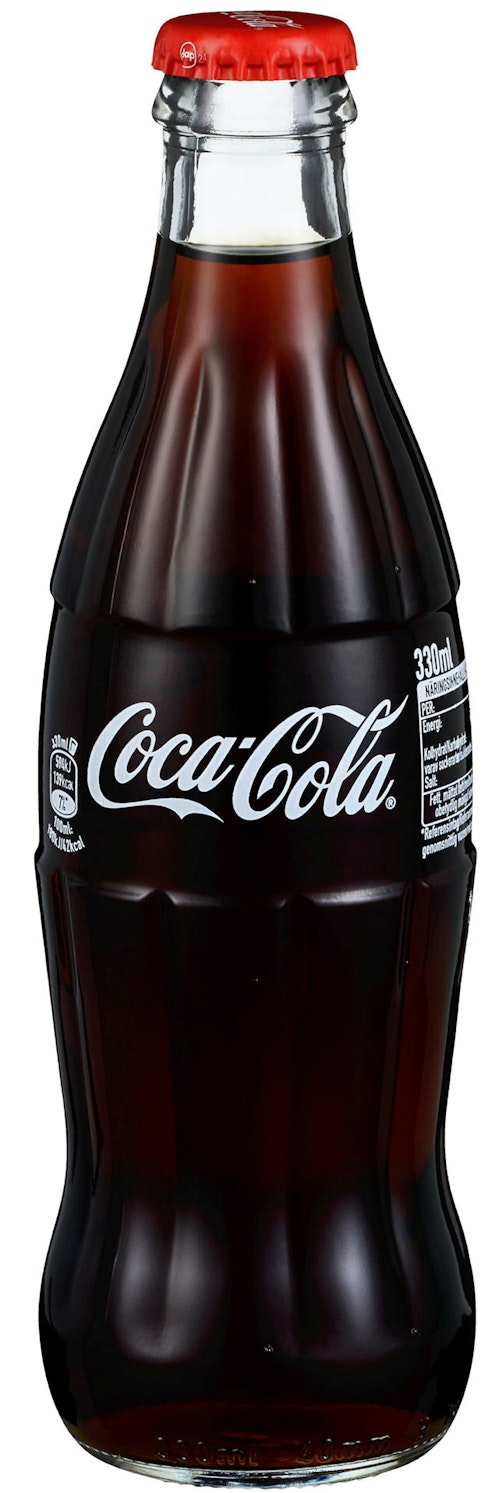 Bilde: © Coca-Cola / Kolonial.no Coca-Cola Coca-Cola Glassflaske, 0,33 l