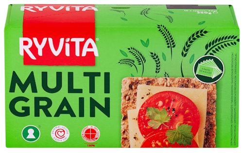 Bilde: © Ryvita / Kolonial.no Ryvita Ryvita Multigrain Knekkebrød, 250 g