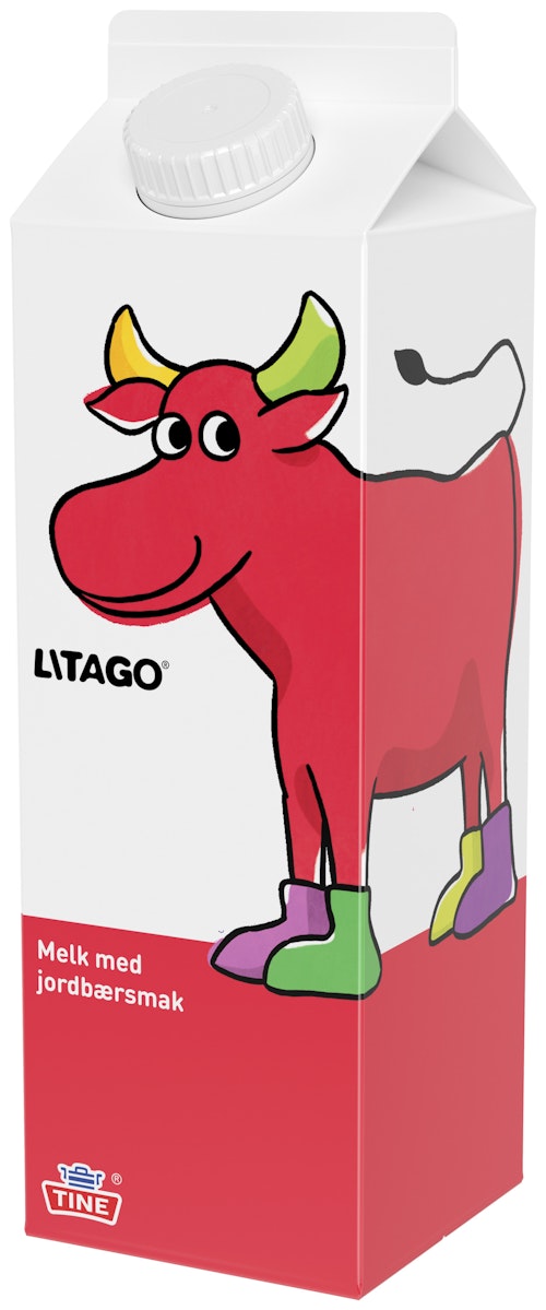 Bilde: © Tine / Oda Tine Litago Melk Jordbærsmak 0,5 l