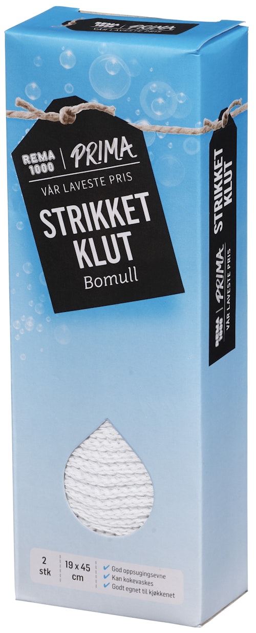 Bilde: © Prima / Oda Prima Strikkeklut Bomull 2stk 2 stk