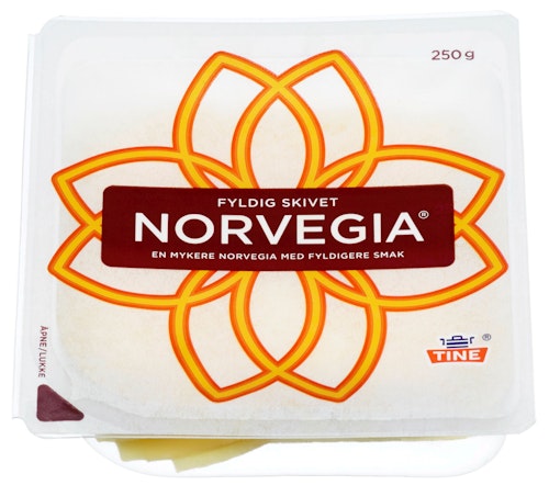 Bilde: © Tine / Kolonial.no Tine Norvegia Fyldig Skivet 250 g