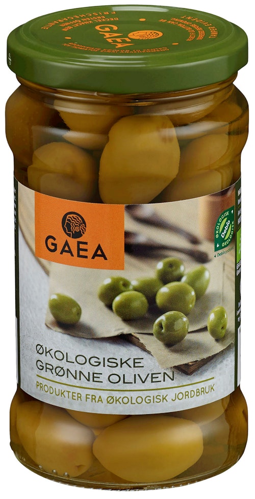 Bilde: © Gaea / Kolonial.no Gaea Grønne Oliven Økologisk, 300 g