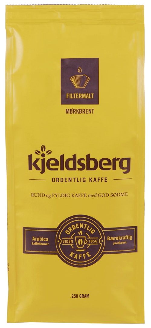 Bilde: © Kjeldsberg Kaffebrenneri / Oda Kjeldsberg Kaffebrenneri Kaffe Filtermalt Mørkbrent 250 g