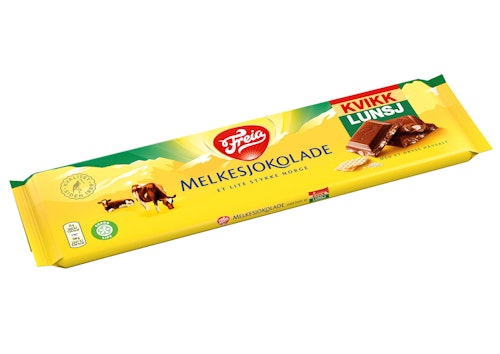 Bilde: © Freia / Kolonial.no Freia Kvikk Lunsj Melkesjokolade 200 g