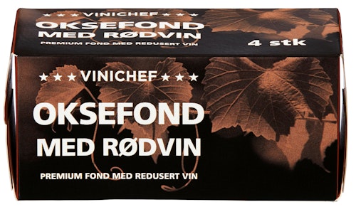 ViniChef Oksefond Med Rødvin 4 stk