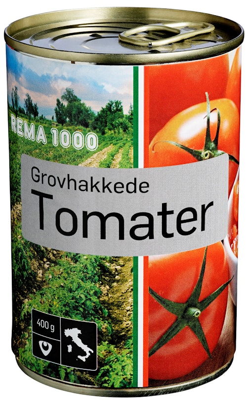 Bilde: © REMA 1000 / Oda REMA 1000 Tomater Grovhakkede