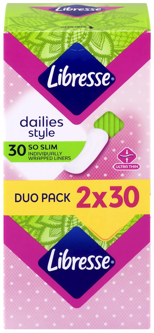 Bilde: © Libresse / Oda Libresse Libresse Truseinnlegg So Slim Duo 60 stk
