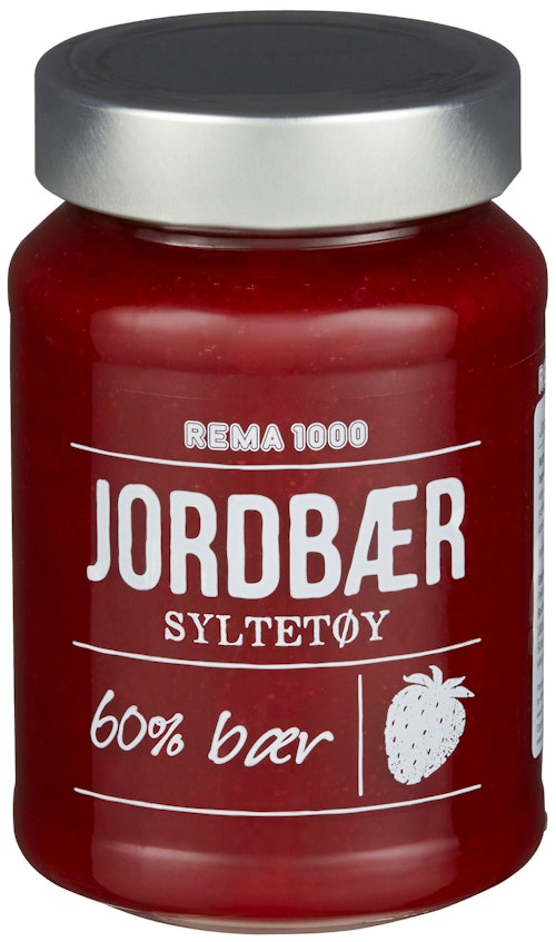 Bilde: © REMA 1000 / Kolonial.no REMA 1000 Jordbærsyltetøy Lett 525 g