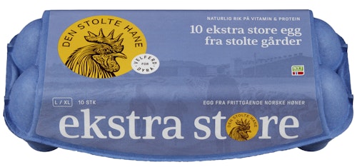Bilde: © Den Stolte Hane / Oda Den Stolte Hane Egg Fra Frittgående Høner Str L / XL