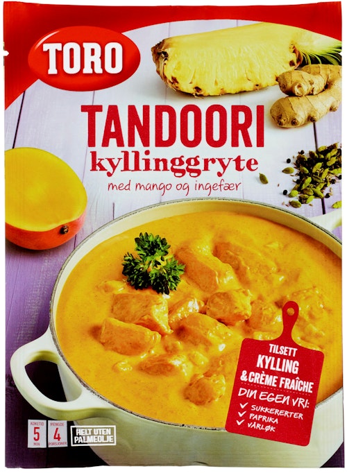Bilde: © Toro / Kolonial.no Toro Tandoori Kyllinggryte 80 g