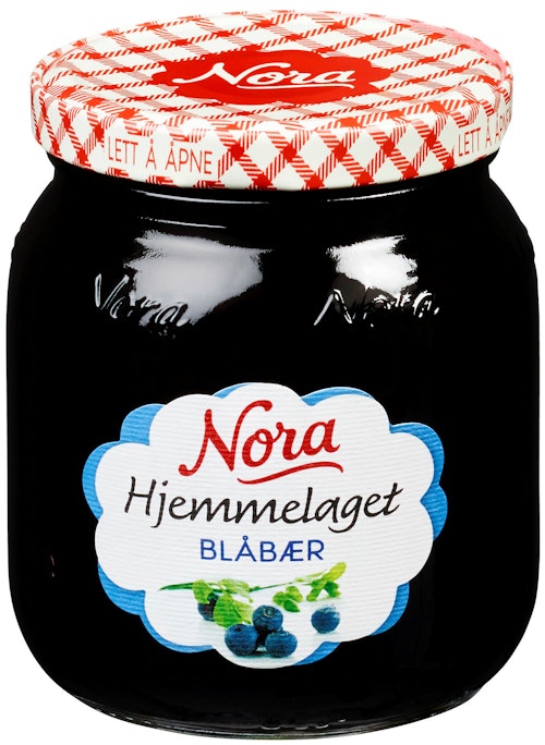 Bilde: © Nora / Kolonial.no Nora Blåbærsyltetøy Hjemmelaget 400 g