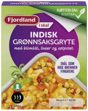 Bilde: © Fjordland / Oda Fjordland Indisk grønnsaksgryte Vegetar, 330 g