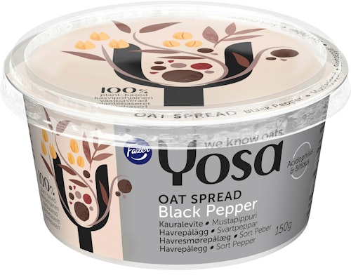 Bilde: © Yosa / Kolonial.no Yosa Havrepålegg Sort Pepper 160 g