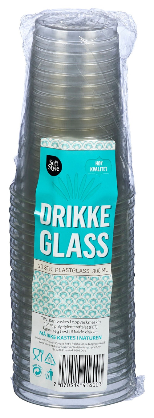 Plastbeger 300 ml, 20 stk